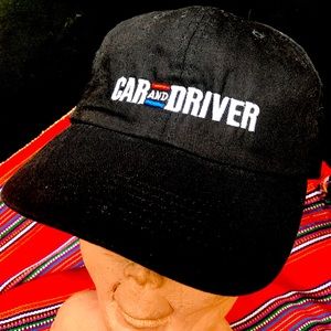 Car And Driver Magazine Embroidered Logo black SnapBack Hat Cap OSFA Car Racing